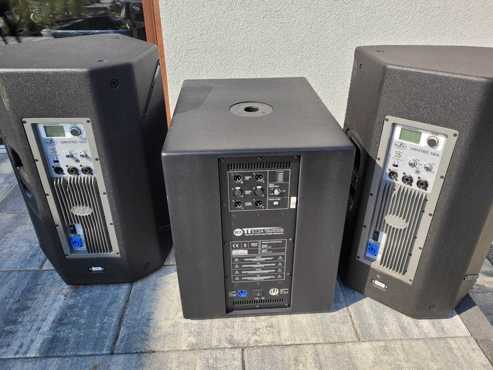2 x górka Das Audio Vantec 12a, wzmacniacz powersoft