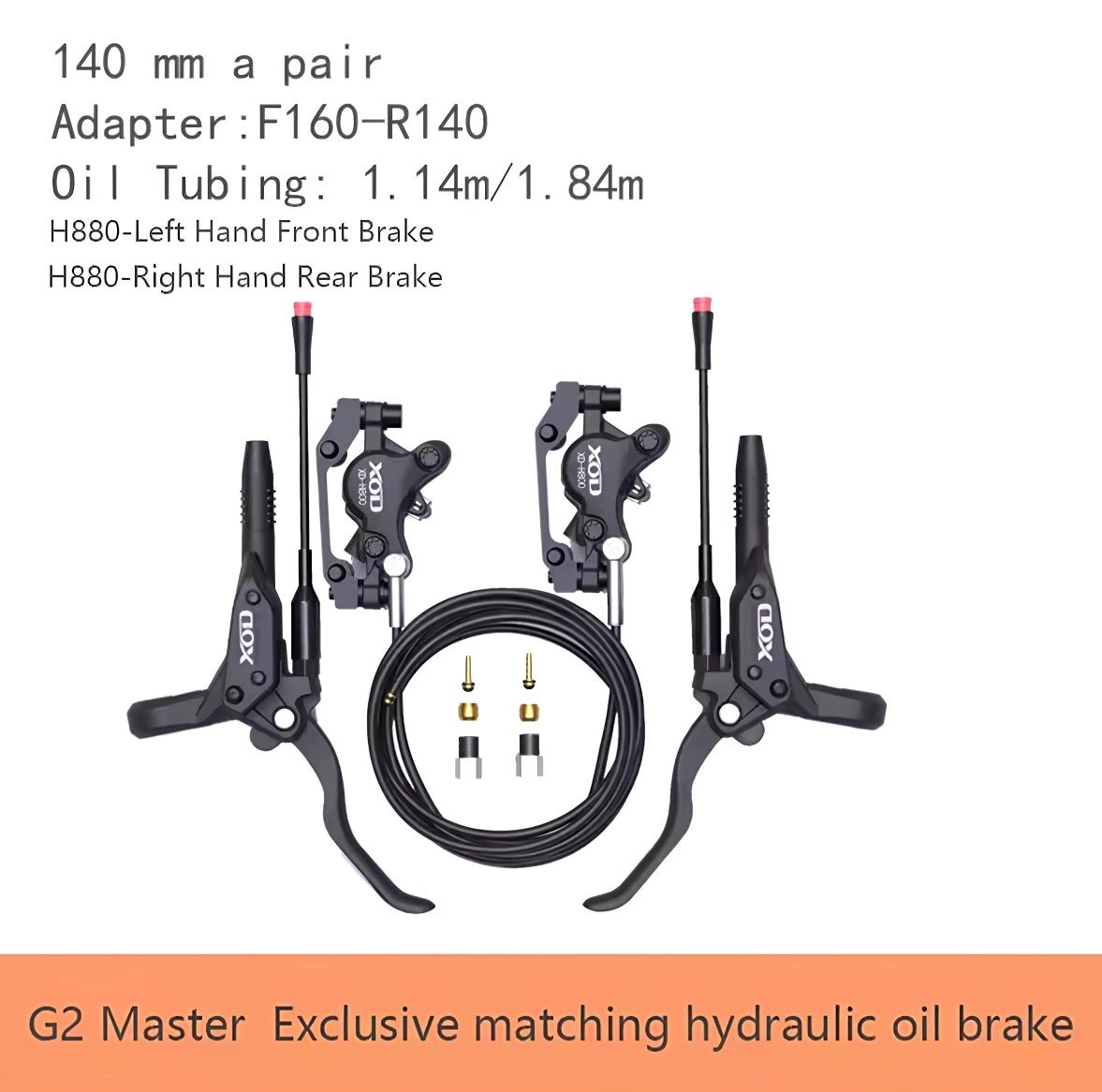 Hamulce Hydrauliczne Do KuKirin G2 Master XOD Przód Tył Komplet ZESTAW