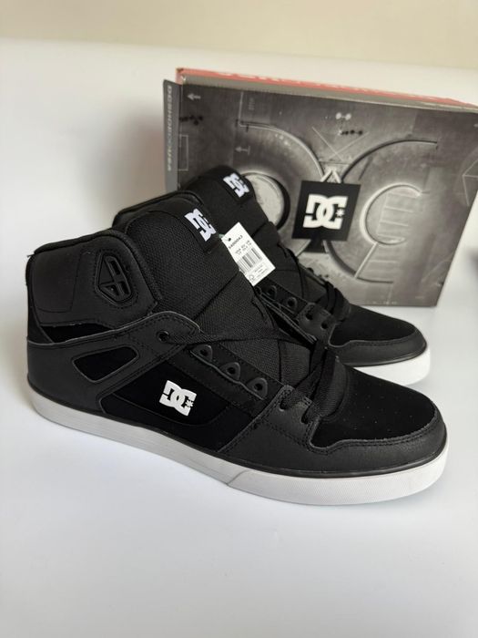 Nowe sneakersy męskie DC SHOES PURE HIGH-TOP WC czarne 53,5