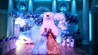 Niedźwiedź   żywe maskotki urodziny Biały Miś na imprezę, wesele