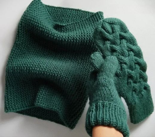 Снуд-шарф, хомут + тепленькі рукавички ЗИМА