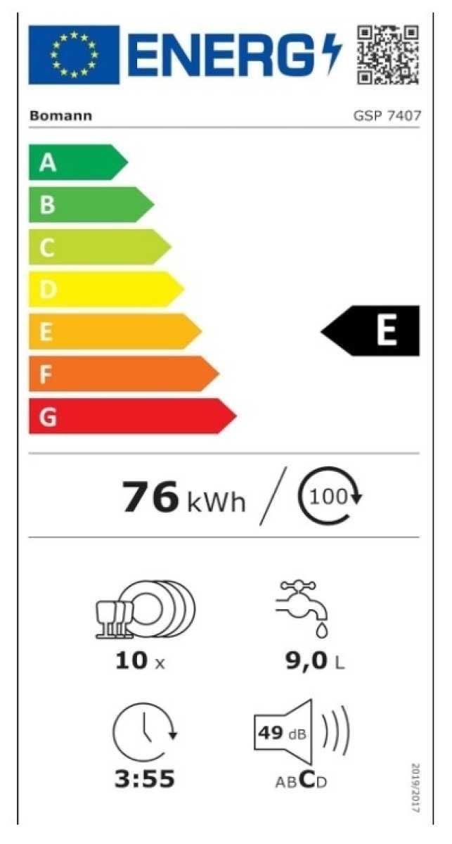 Zmywarka wolnostojąca Bomann GSP 7407