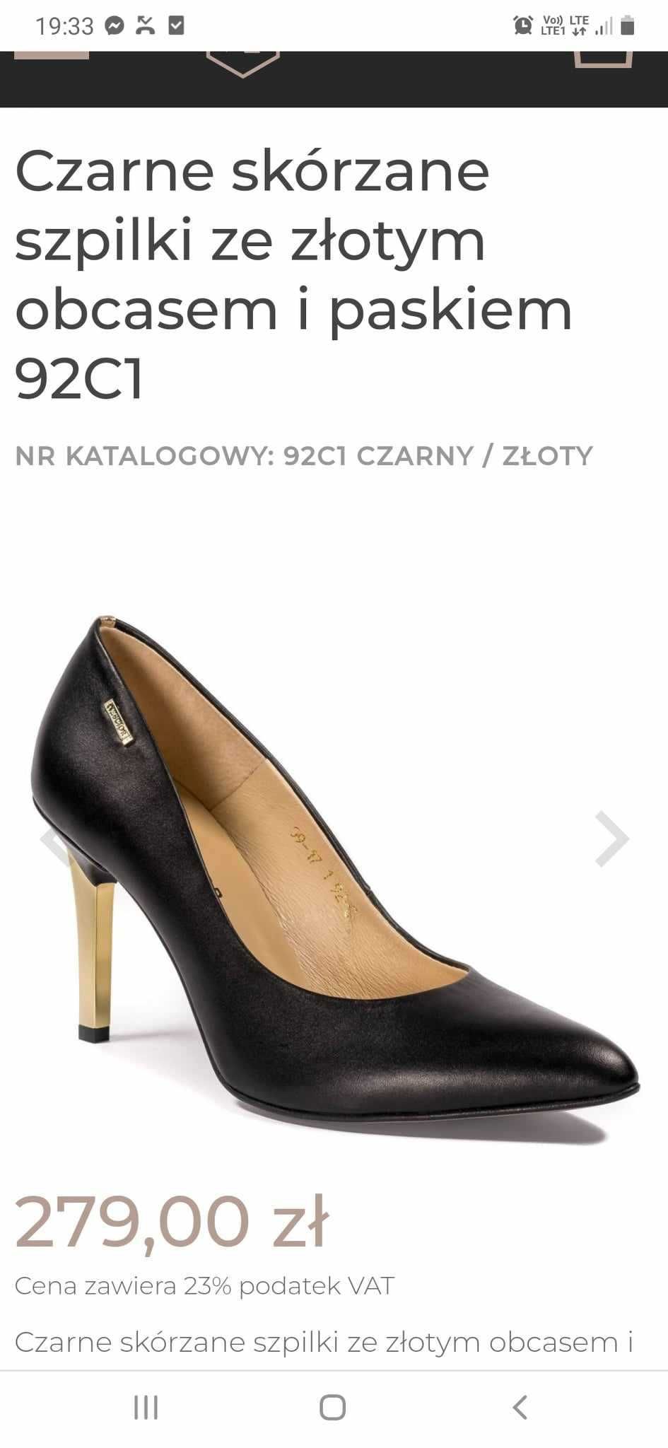 Buty na obcasie  Neścior rozm.38
