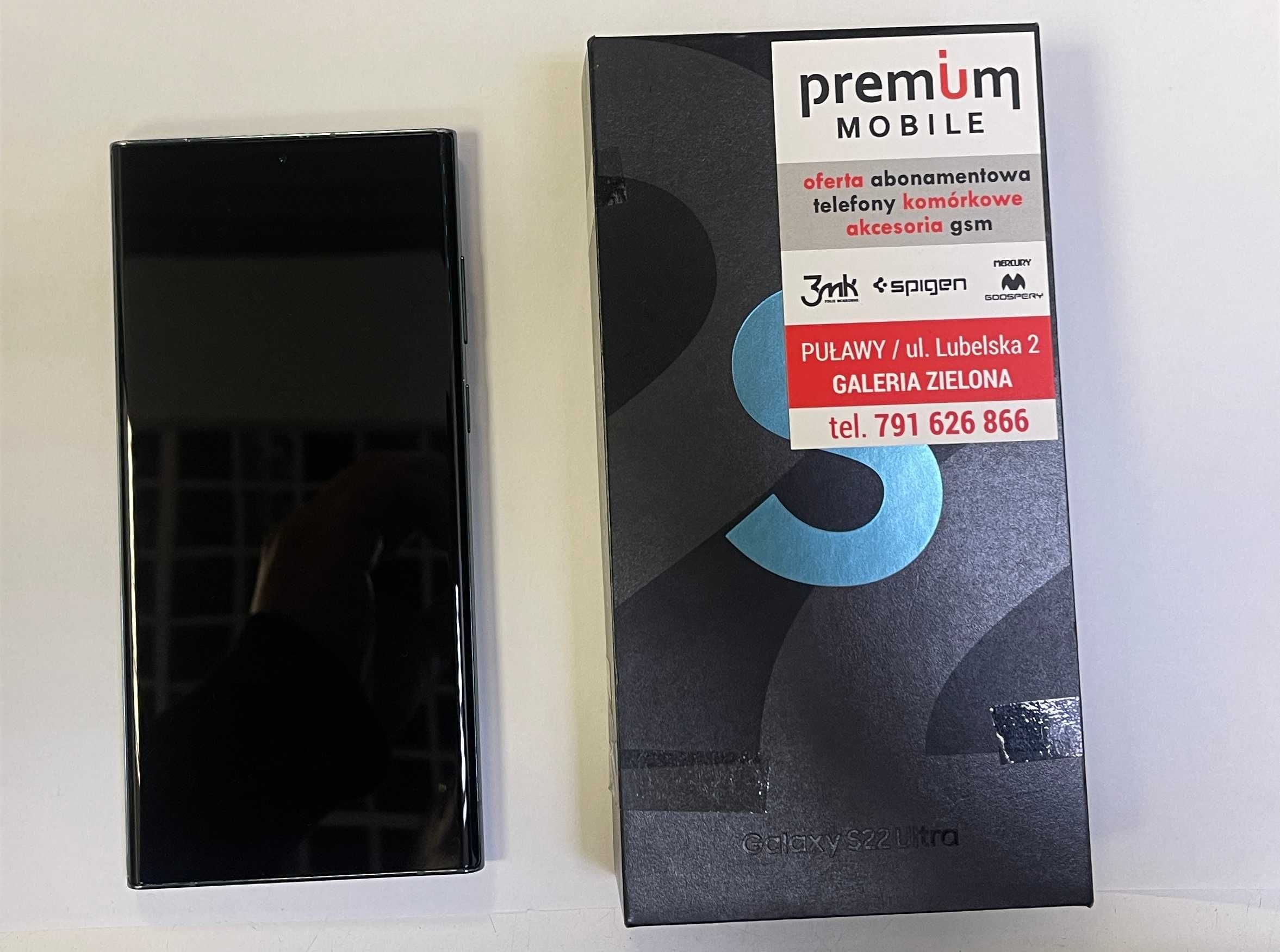 Samsung S22 ULTRA 5G, 128GB/8GB, Kolor:GREEN, PREMIUM MOBILE Puławy