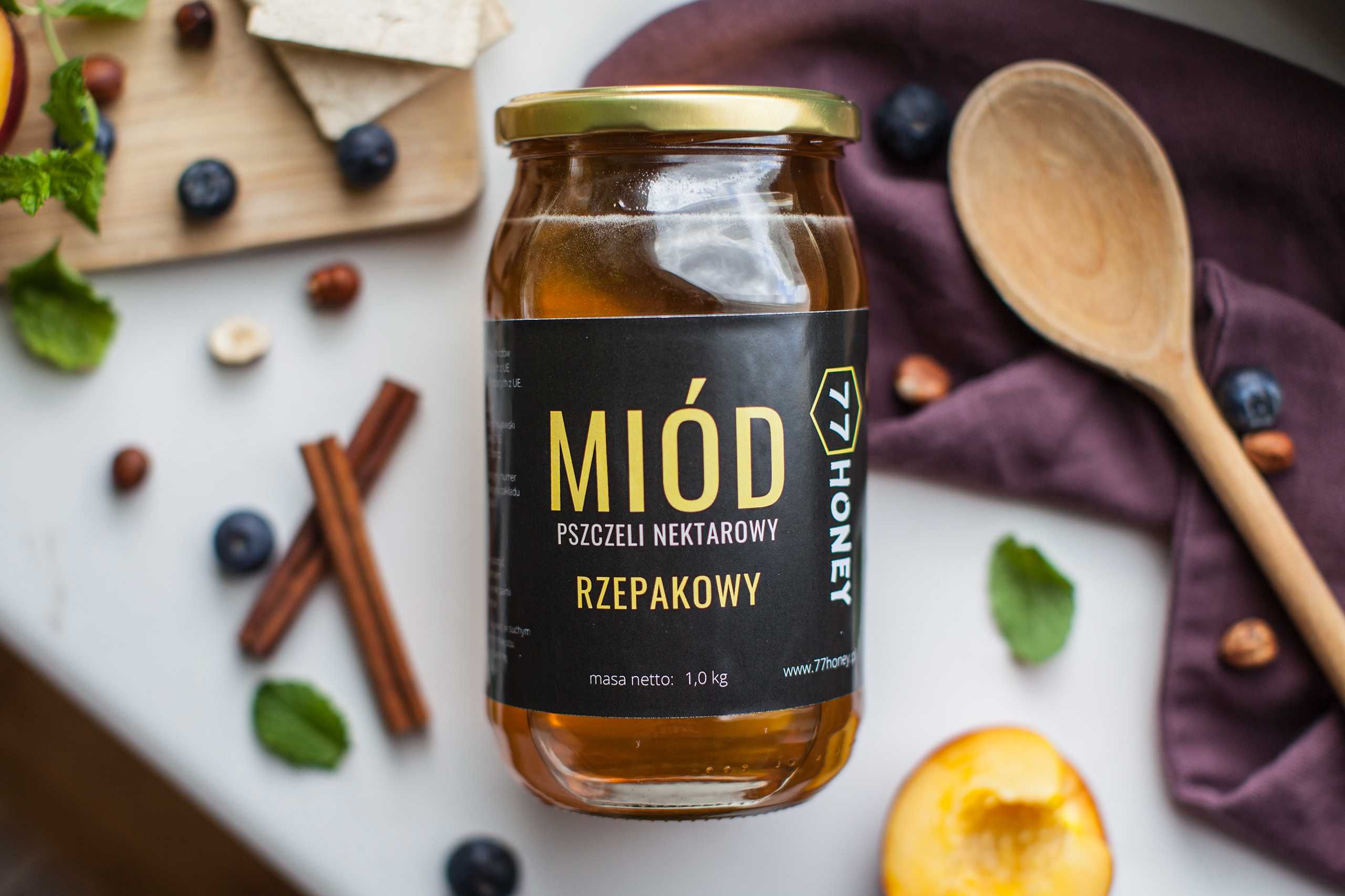 miód RZEPAKOWY 1KG - Naturalny Smak