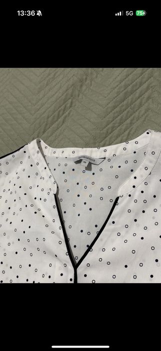 Koszula z dekoltem w serek w kropki (greenpoint)