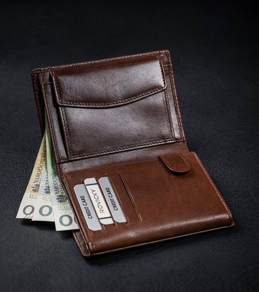skórzany portfel męski z ochroną rfid - rovicky