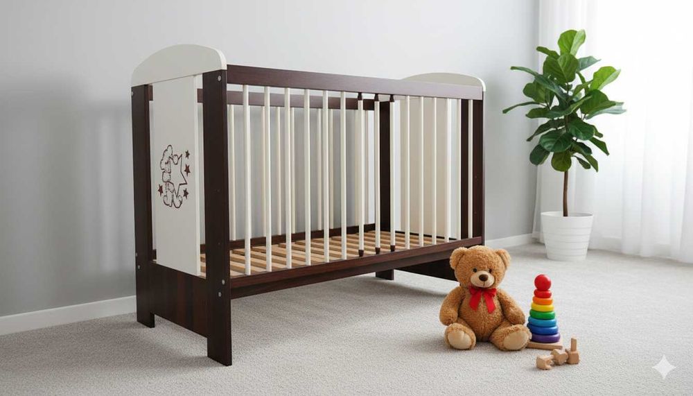 Zestaw: Łóżeczko dziecięce + Krzesełko IKEA + Materac (Bródno)