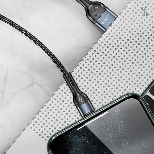 USAMS Kabel pleciony U55 2A micro USBczarny/black 1m SJ450USB01