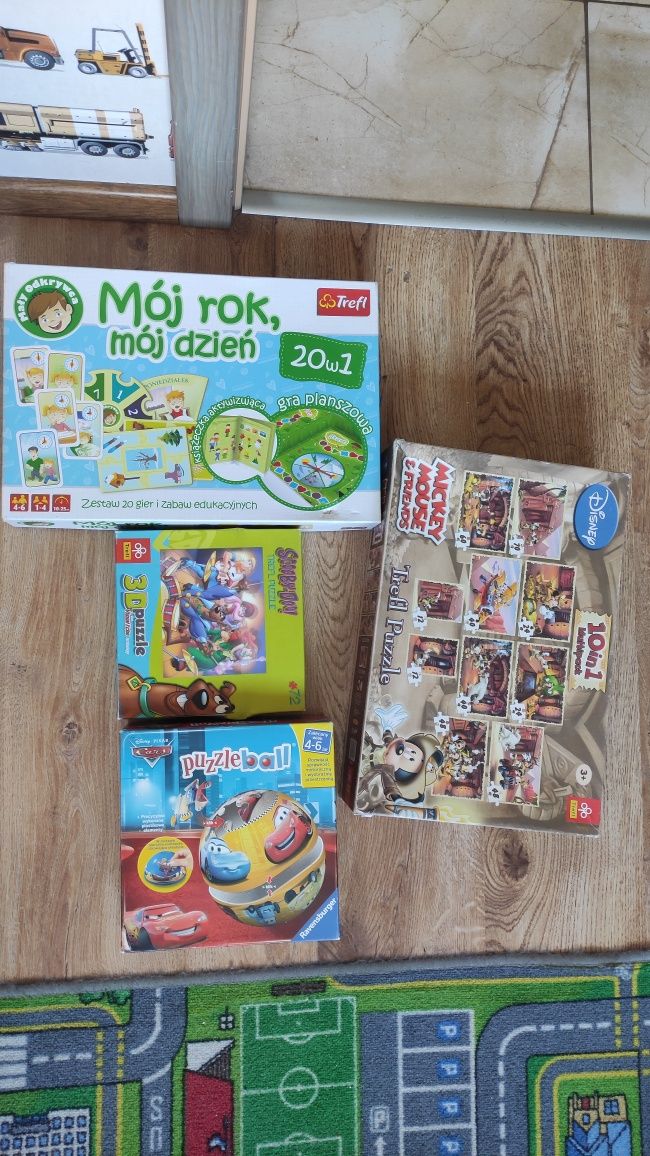 Gry i puzzle edukacyjne 4 sztuki