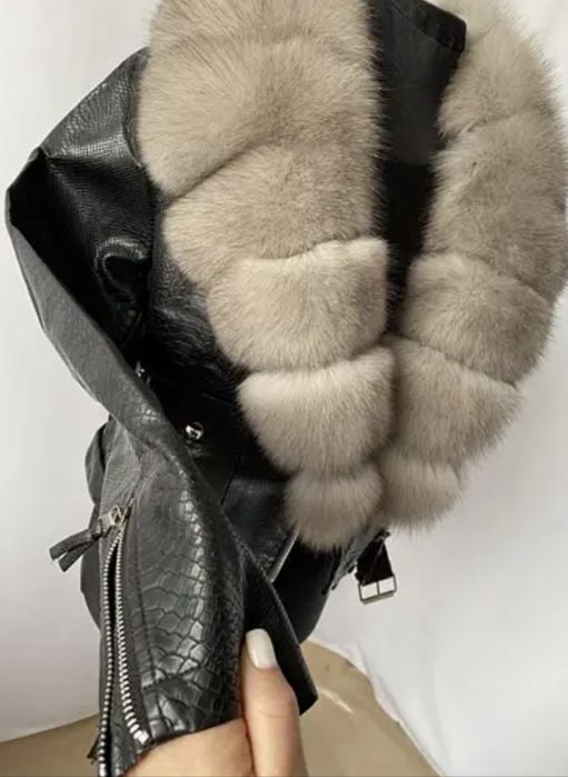 Куртка косуха з натуральним хутром