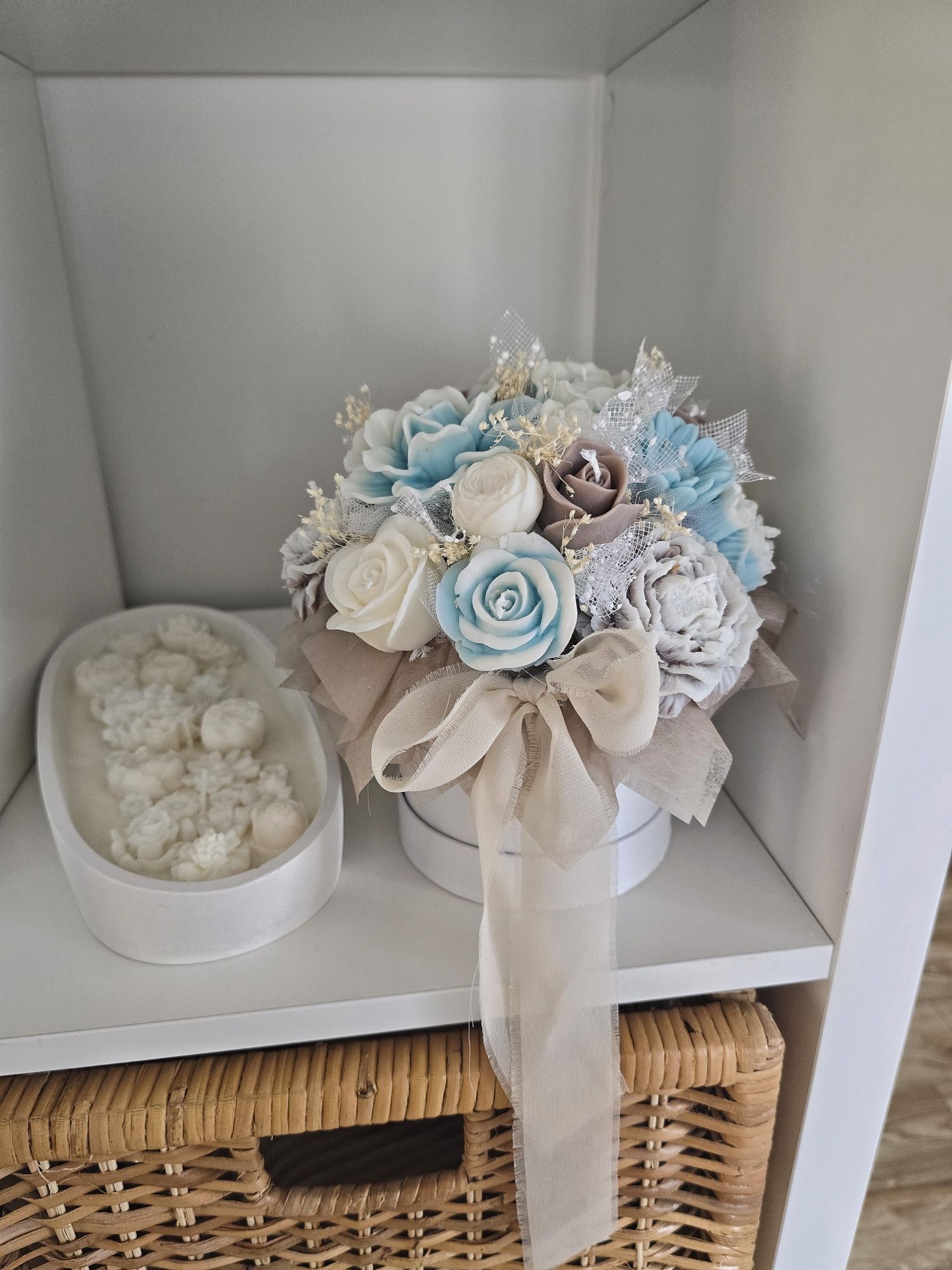 Candlebox flowerbox bukiet z wosku