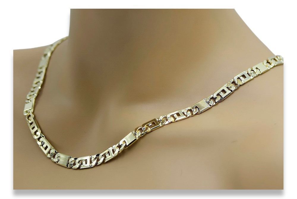 Złoty łańcuszek Kartier 14k 585 Tygrysie oko pełny cc098y 8mm W
