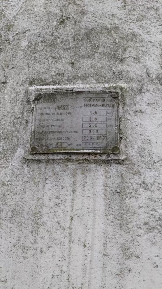 ZBIORNIK NA GAZ 51 tys/litrów /dokumentacja/