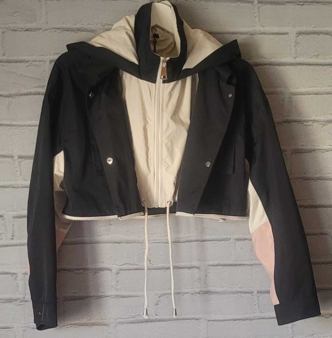 Czarny płaszcz,  kurtka rozmiar XL