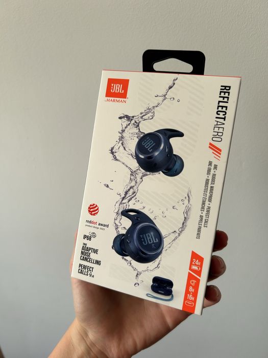 Bezprzewodowe słuchawki douszne JBL Reflect Aero. Nowe!