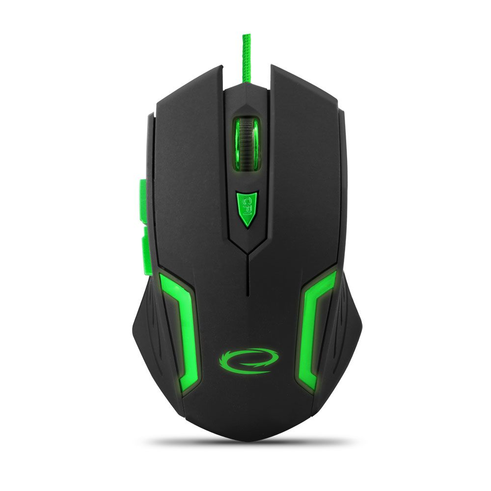 egm205g mysz dla graczy przewodowa 6d usb zielona figh