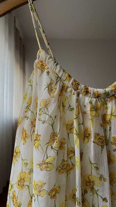 Blusa às flores amarelas - Mango
