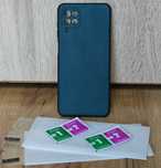 Ciemnozielone zielone etui Samsung Galaxy M12 + 2x szkło hartowane