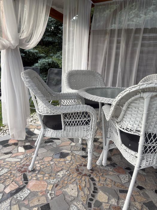 Komlet Ratanowy wypoczynkowy.