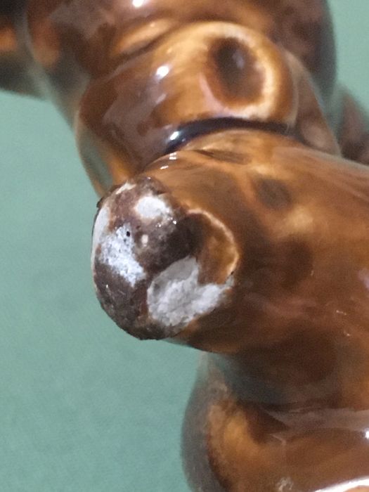 Бык статуэтка обливная керамика