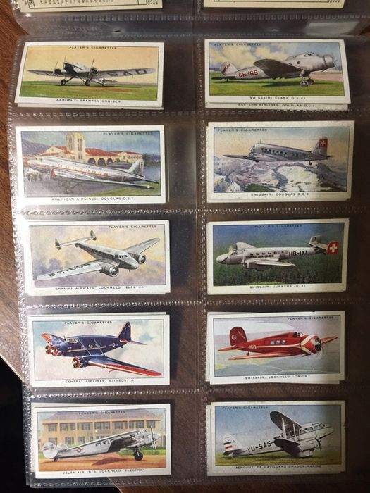 50 cards Aviação International Airlines - John Player & Sons