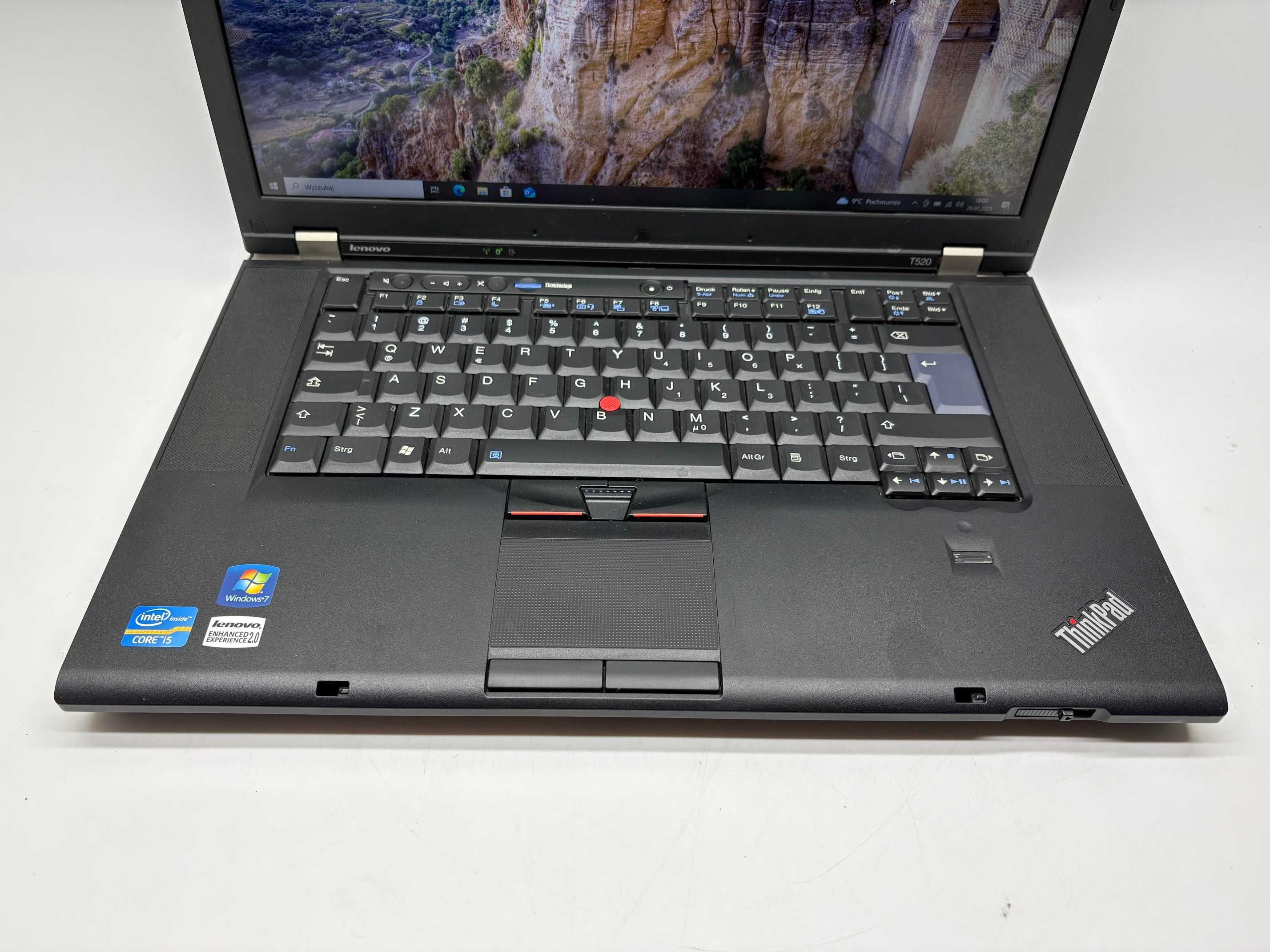 LAPTOP Lenovo T520 Intel i5 8GB 256GB SSD Napęd DVD 15,6 n33