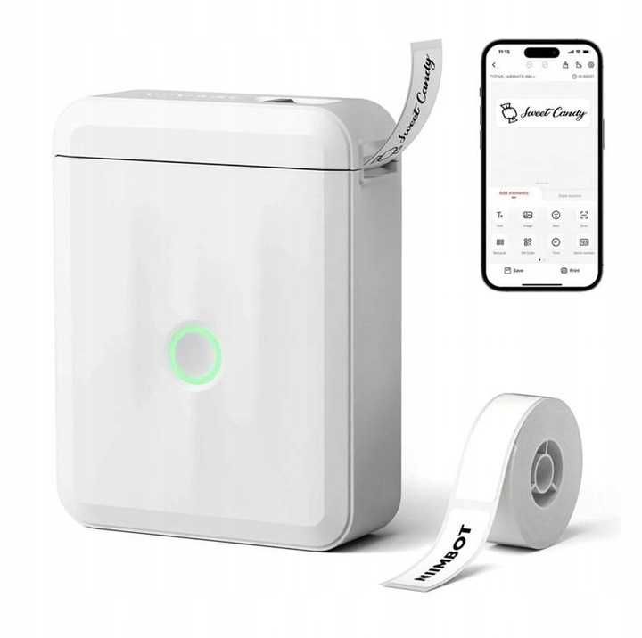 NIIMBOT D110M Przenosna DRUKARKA ETYKIET Akumulator 1500 MAH
