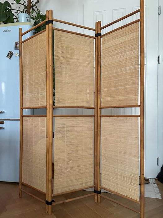 Parawan pokojowy bambus rattan