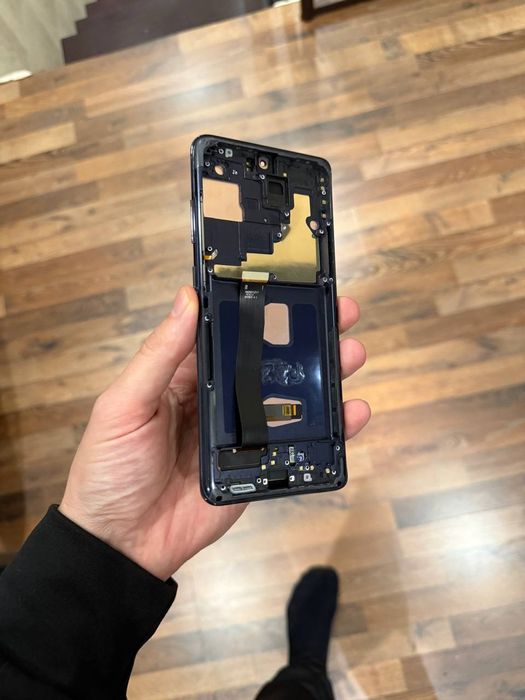 Дисплей Samsung Galaxy S20 Ultra чёрный с отпечатком пальца, экран