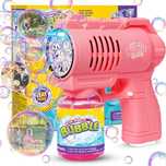 Automatyczny pistolet do baniek mydlanych Bombble różowy