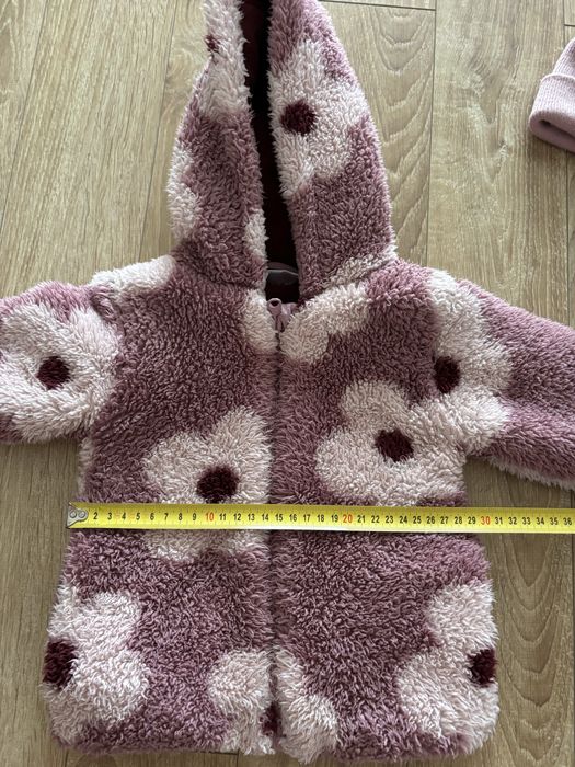 Dziewczęca cieplutka zimowa kurteczka + czapka Egree rozm. 80