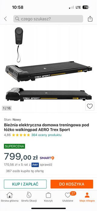 Bieżnia elektryczna domowa