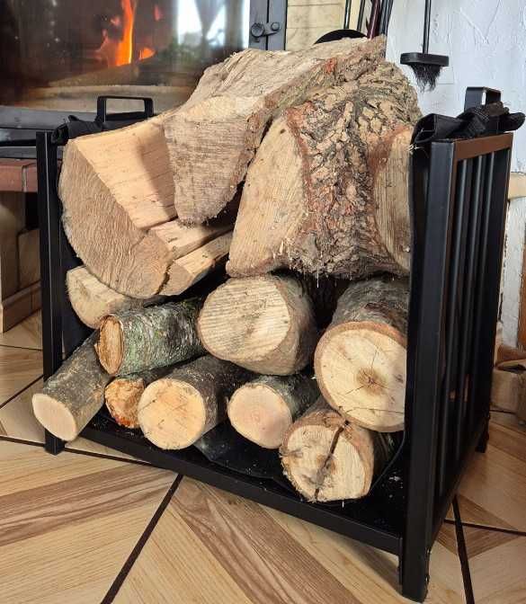 Stojak Metalowy na Drewno Kominkowe do Kominka 2w1 + Torba XXL