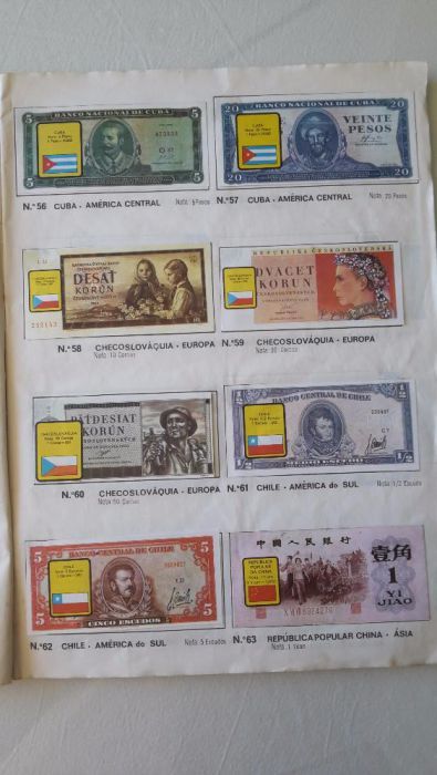 Colecção Notas de Banco de todo o Mundo 1972