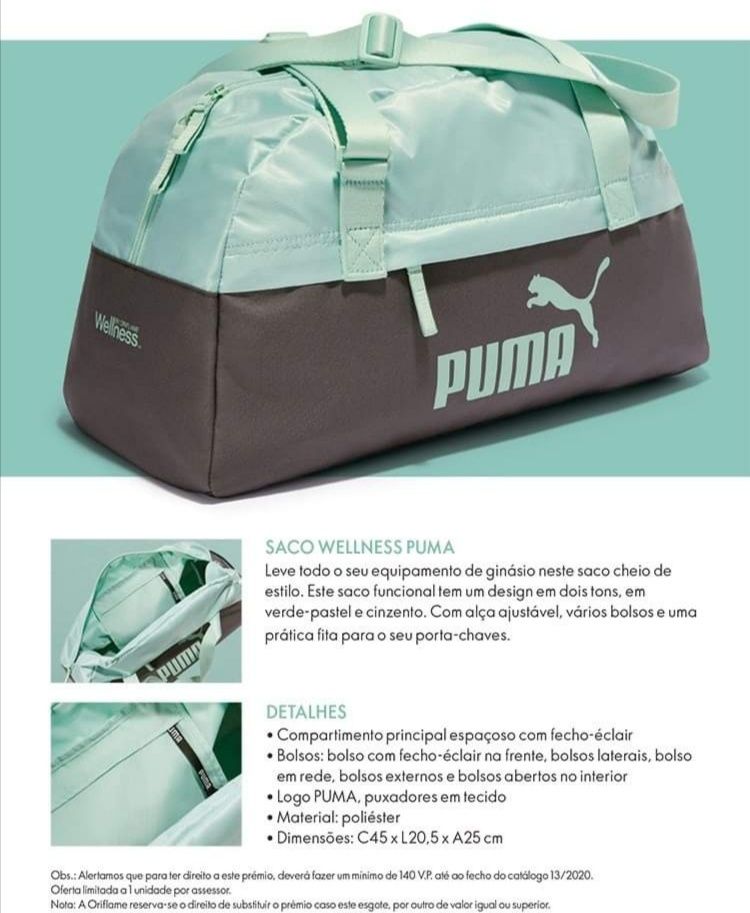 Saco desporto Puma Novo