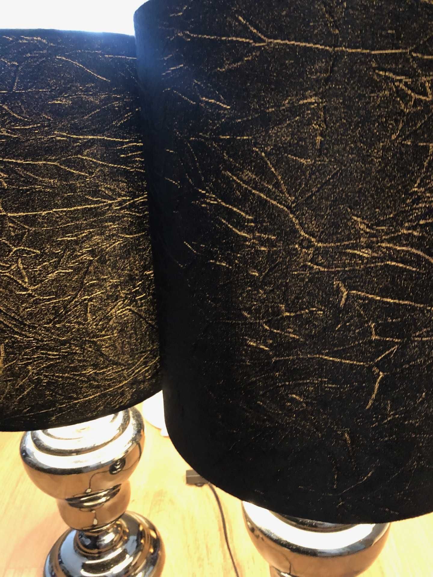 2 candeeiros com pé metálico e abajour preto - marca MÓVEIS DO NORTE