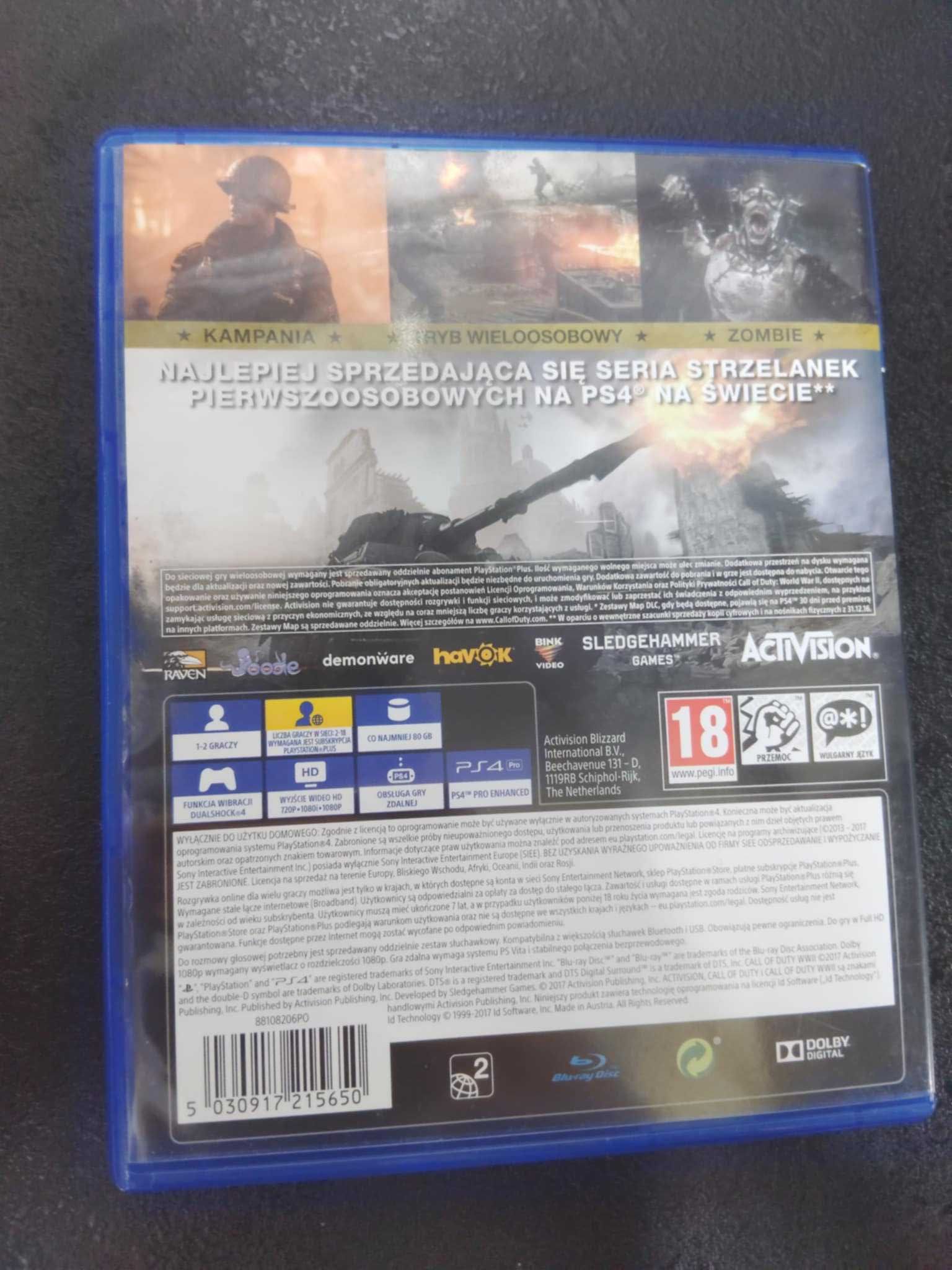 Call of Duty WWII PS4 Polska wersja dubbing COD WW2 ps5 gra na konsole