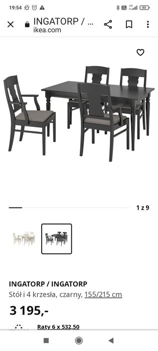 Nowy komplet okazja stół i krzesła