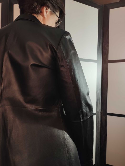 Кожаный пиджак новый. Идеал.