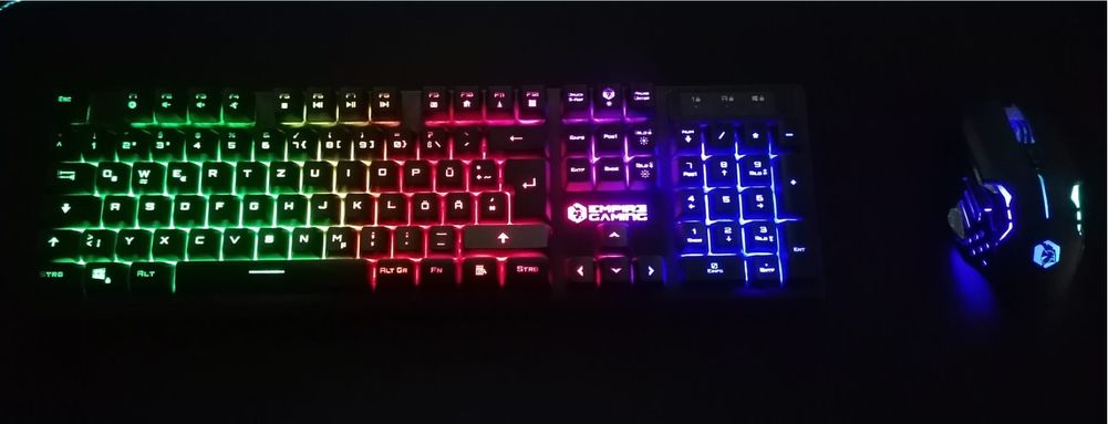 Teclado e rato para Gamers sem fios recarregável