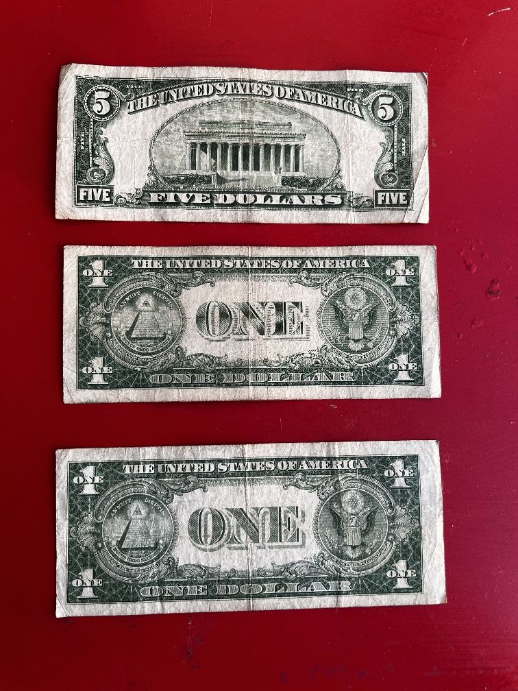1 та 5 доларів США / долларов 1928 / 1935 год