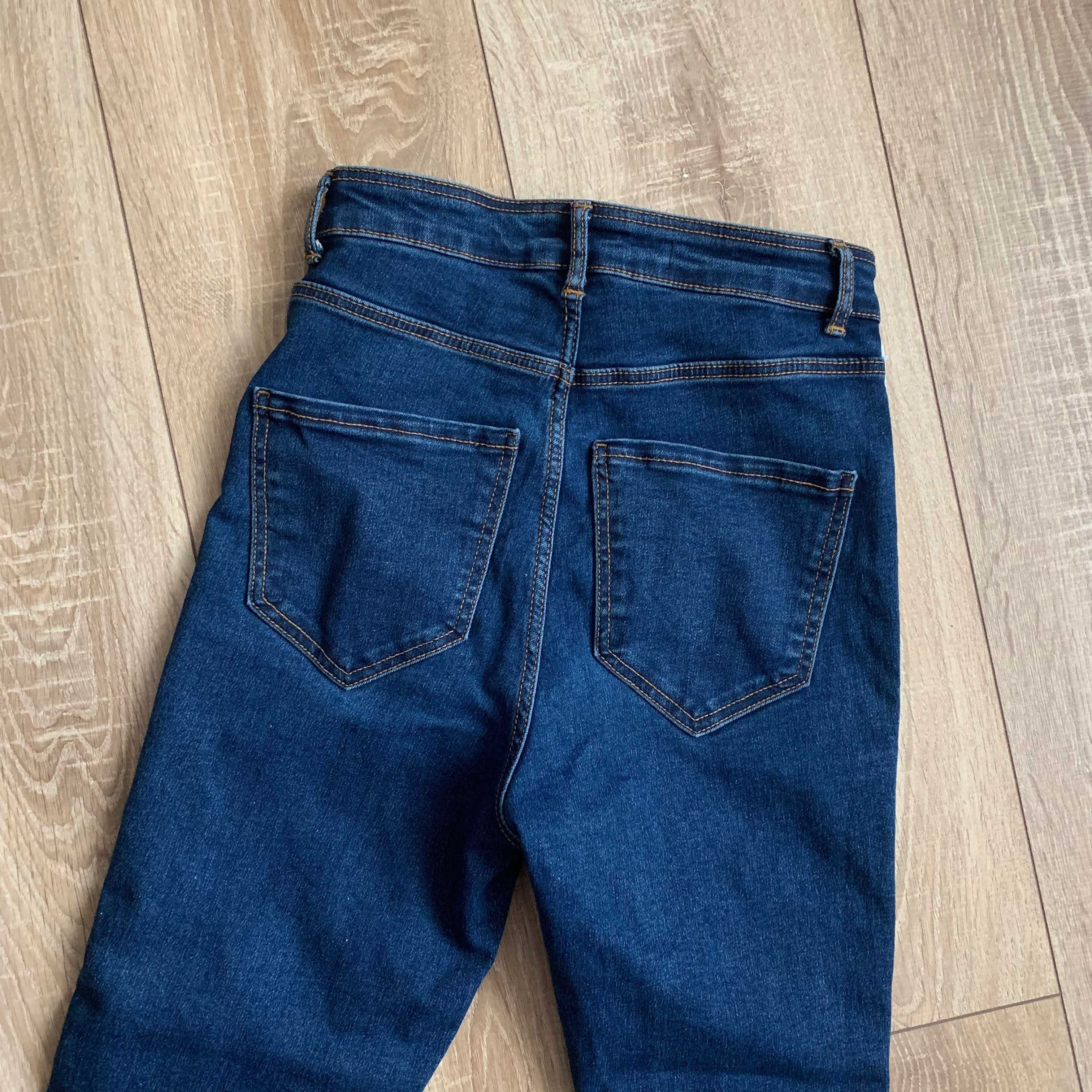 ZARA spodnie jeansy z lampasami XS 34