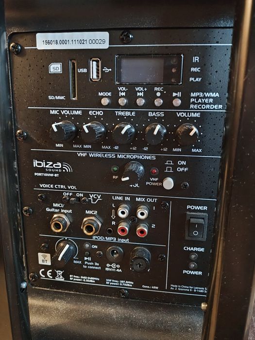 Kolumna mobilna Ibiza PORT10VHF-BT - nowy akumulator + pokrowiec