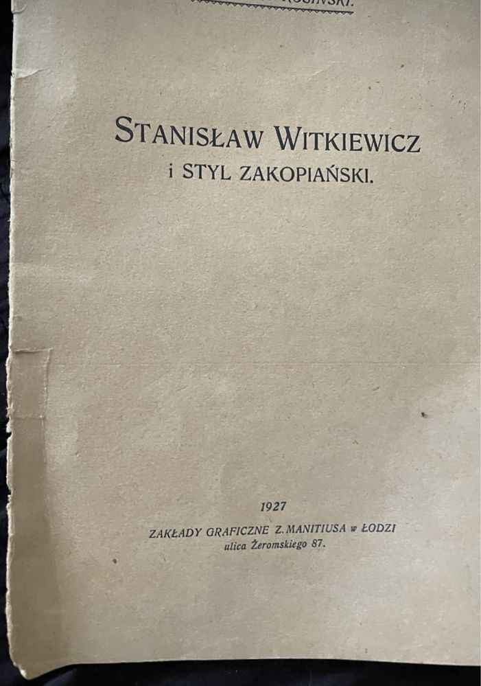 Zestaw unikatowych ksiazek - stanislaw Witkiewicz
