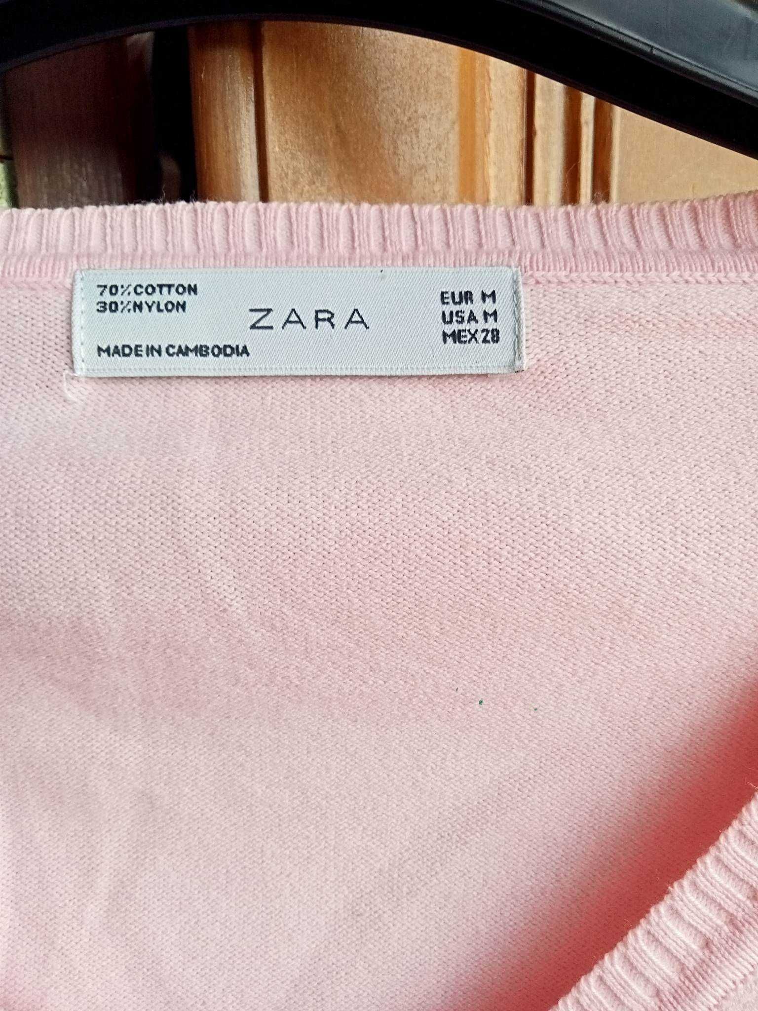 Camisola em V rosa de senhora M