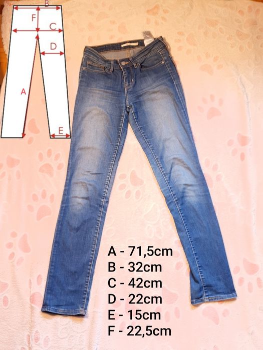 Spodnie Levi Strauss & CO Levis niebieskie spodnie dżinsy jeansy