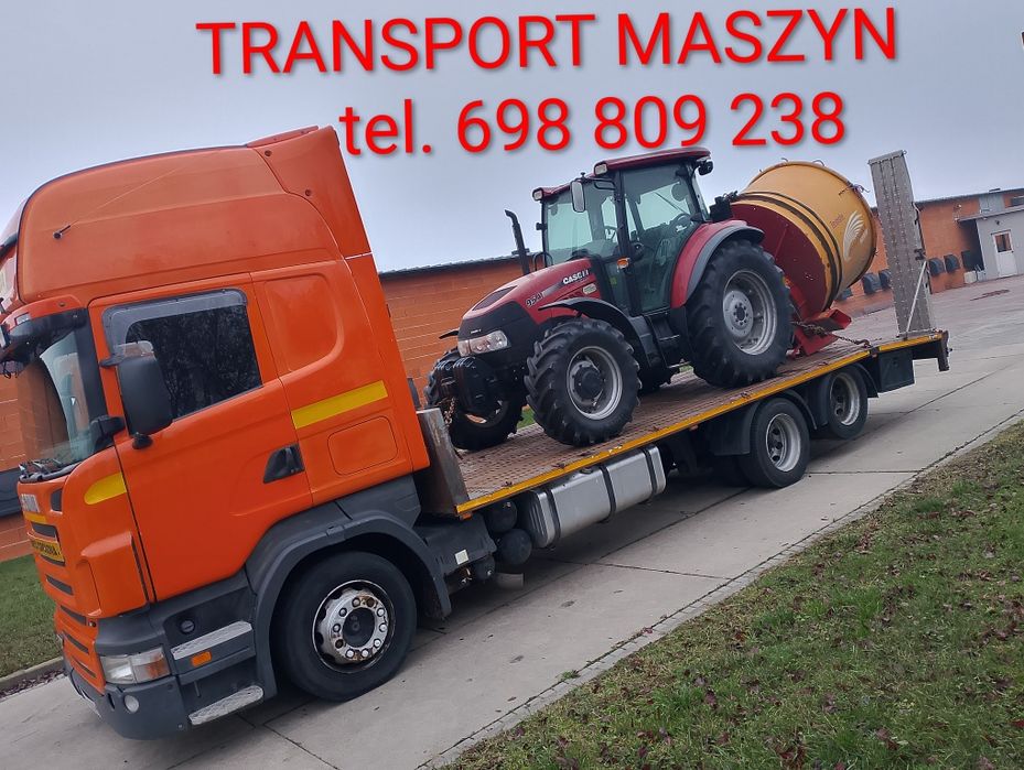 Transport maszyn, laweta, pomoc drogowa do 15 ton