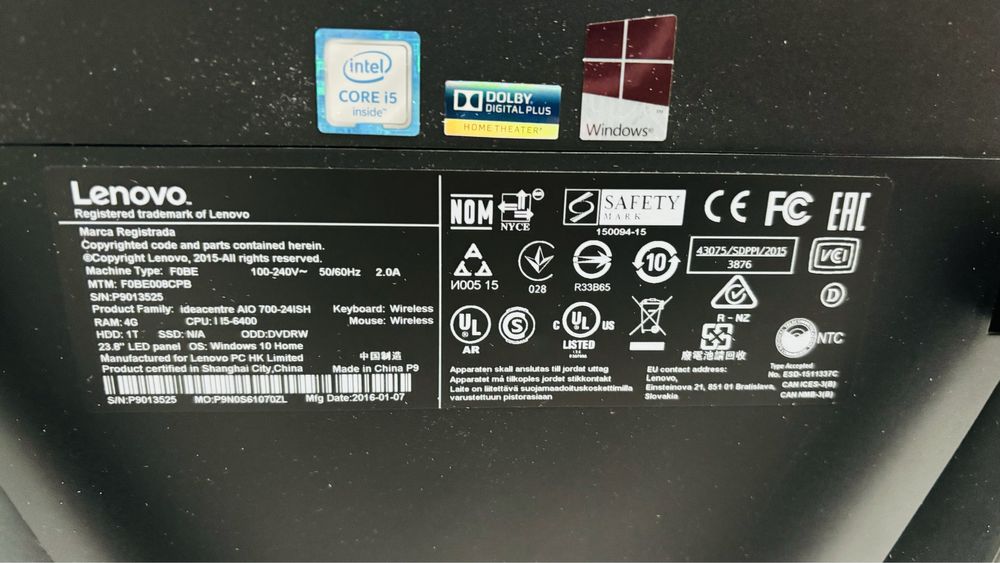 Lenovo All in One