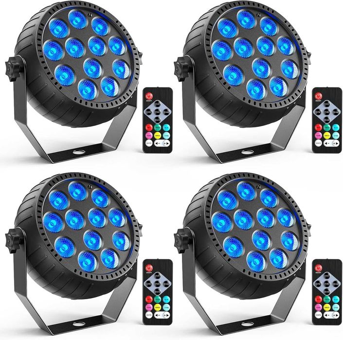 4x reflektor sceniczny LED RGB akumulator pilot scena DJ impreza